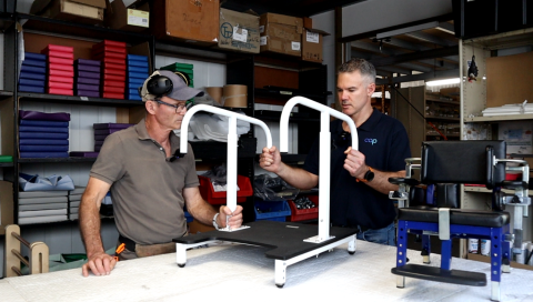 Photo: Steve (Design & Manufacturing Manager) and Mark (Owner, CAP Furniture) 